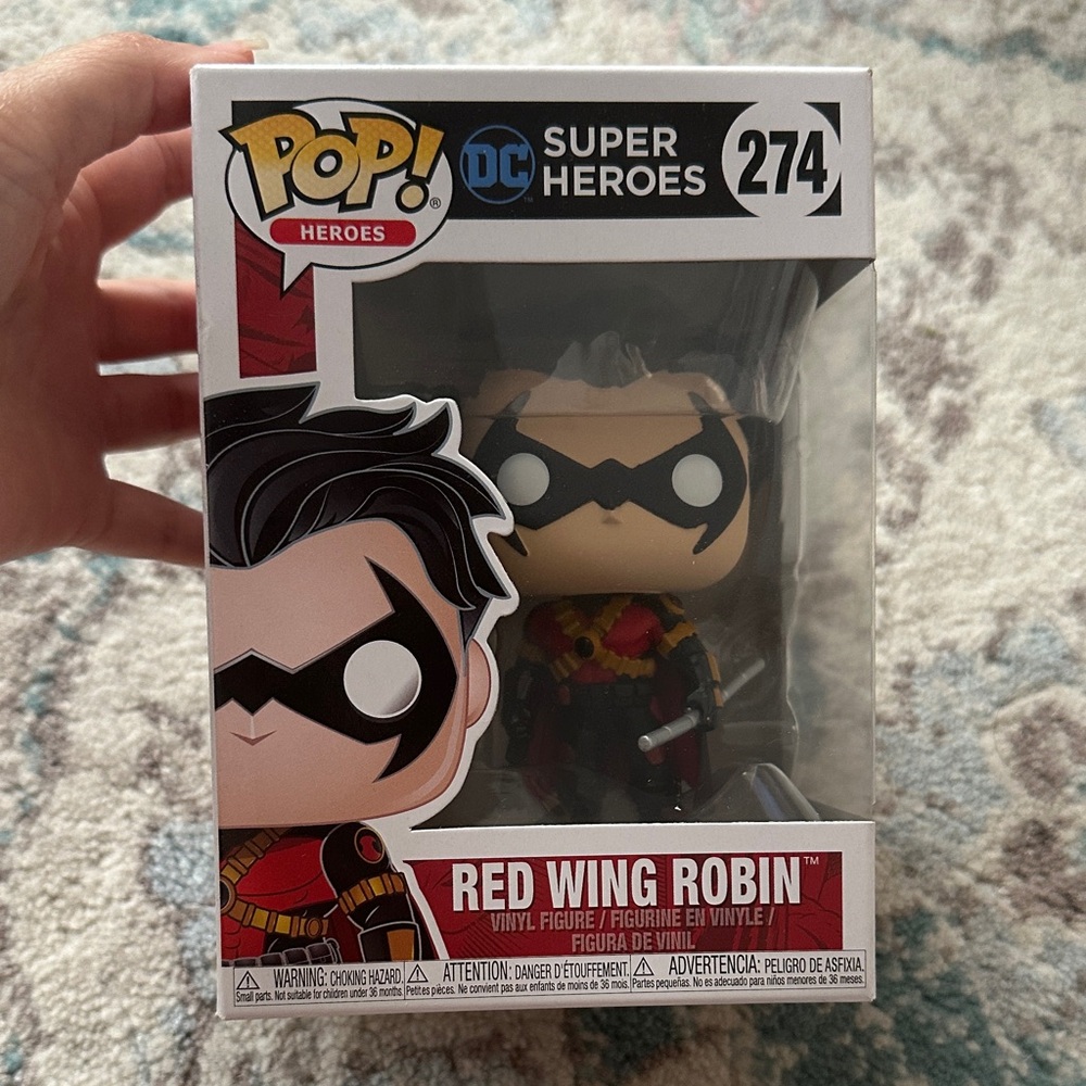 Funko Pop Red and Black Red Wing Robin Figure